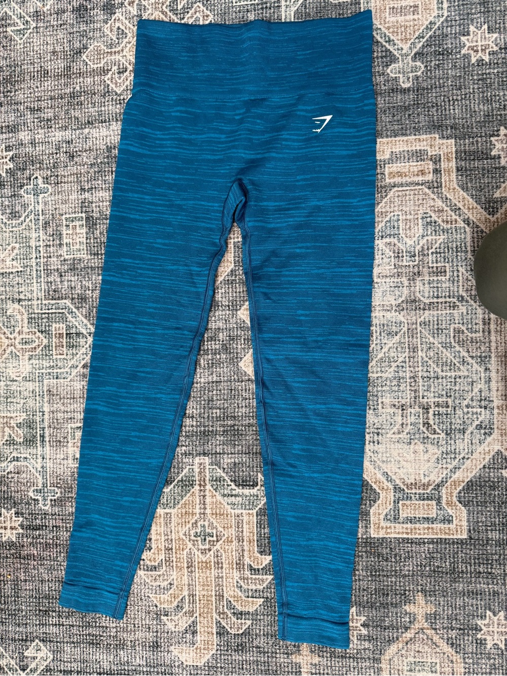 Gymshark Teal Striped Seamless Leggings
